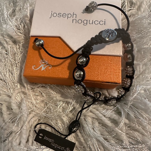 Joseph Nogucci Black cord diamond look adjustable bracelet - Picture 3 of 3